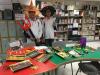 The student librarians were ready to hold the Halloween party.