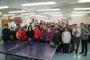 Our students were playing table-tennis with the elderly.