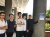 Members of the Creativity Team are posing for a photo at The Hong Kong Polytechnic University. 