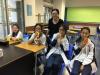 Students enjoyed to share their secondary school life with Miss Wong.