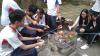 Students enjoyed their barbecue.