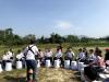 It is a unique experience to play different rhythms with the water buckets.
