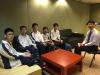 Principal Wong is meeting with 3E students (Pak Him Chan, Yip Long Cheuk, Kit Cheung, Ka Kin Chiu and Chuen Hei Fu)