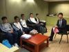 Principal Wong is meeting with Ho Yam Mak, Ka Kit Tung, Kin Nam Wong, Kwok Hung Yu and Tsz Chun Yu of 3E.