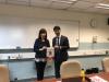 Principal Wong received the souvenir from Chan Sui Ki (La Salle) College.