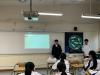 The F.3 students were presenting their ideas of their social project seriously.