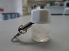 The tiny glass bottle containing DNA of strawberries, extracted by guest students, served as a souvenir.