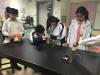 This group of students were testing the electrical conductivity of the sugar solution.