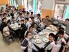 Students feel happy after having their lunch.
