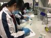Our students were helping to prepare the samples for further treatment.