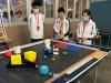 Students show their talent of STEAM in the Inter-class robotic competition.