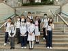 Students take a group photo in front of Tsing Yi IVE.